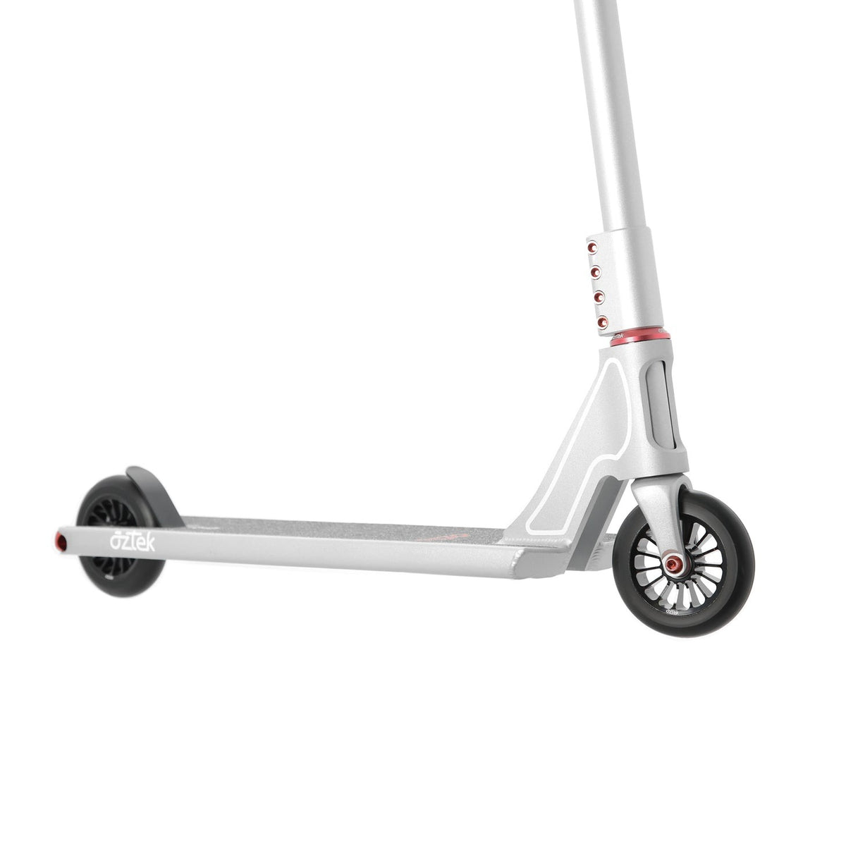 Trottinette Freestyle AZTEK Complete Architect – Silver, Deck Box-cut, Roues 110mm, Pour Riders Confirmés