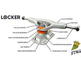 GrindKing Locker 8.5" Raw Skateboard Trucks