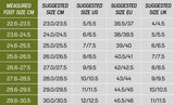 Rollerblade Blank Size Chart