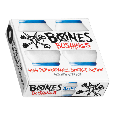 Bones Hardcore Soft White 81A 4 Pack Skateboard Bushings
