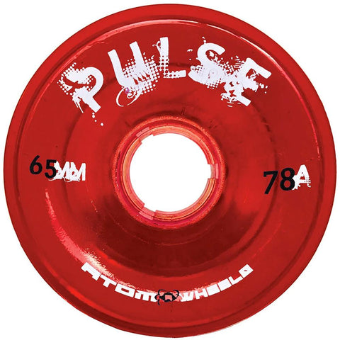 Atom Pulse 65x37mm/78a Red Rollerskate Wheels 4 Pack