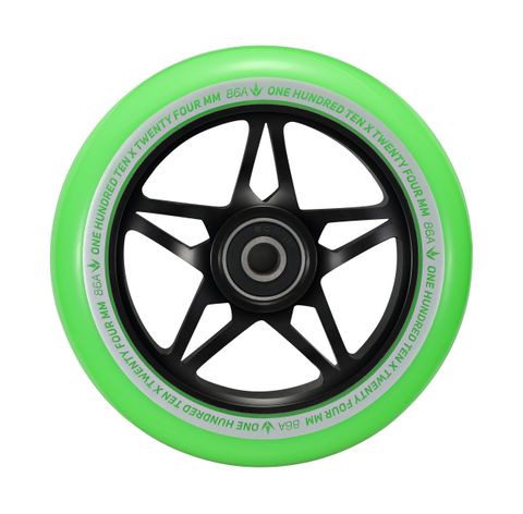 Envy S3 Black Green 110mm Scooter Wheel