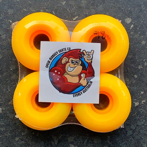 Spew Monkey #1s Yellow 98a Skateboard Wheels
