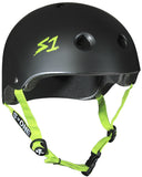 S-One Lifer Black Matte Green Straps Helmet