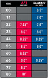 Ace AF1 Hollow 55 Raw Skateboard Trucks Size Chart