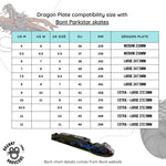 Brunny Hardcore Dragon Black Plate Bont Parkstar Size Chart