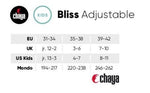 Chaya Bliss Turq Adj Rollerskate Size Chart