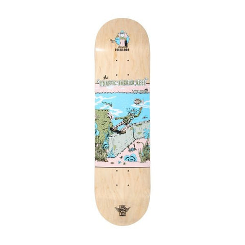 Folklore Traffic Barrier Reef Pink Fibretech Lite 8.5" Skateboard Deck