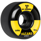 Hazard Radio Active CS Conical Black 54mm 101A Skateboard Wheels angled view