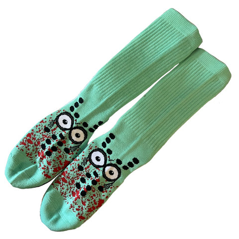 Heroin Curb Killer Teal Socks