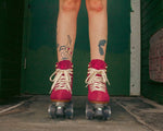 Chuffed Burgundy Rollerskates