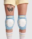 Impala Adult Pastel Blue 3 Pad Set knee pad on model