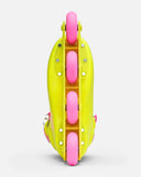 Impala Lightspeed Barbie Bright Yellow Rollerblades bottom view