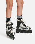 Impala Lightspeed Monochrome Marble Rollerblades on model