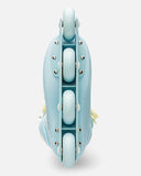 Impala Lightspeed Sky Blue Yellow Rollerblades bottom view