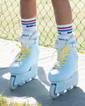 Impala Lightspeed Sky Blue Yellow Rollerblades lifestyle photo 2