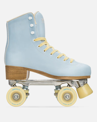 Impala Sky Blue Yellow Rollerskates side view