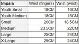 Impala Wrist Guard Size Chart