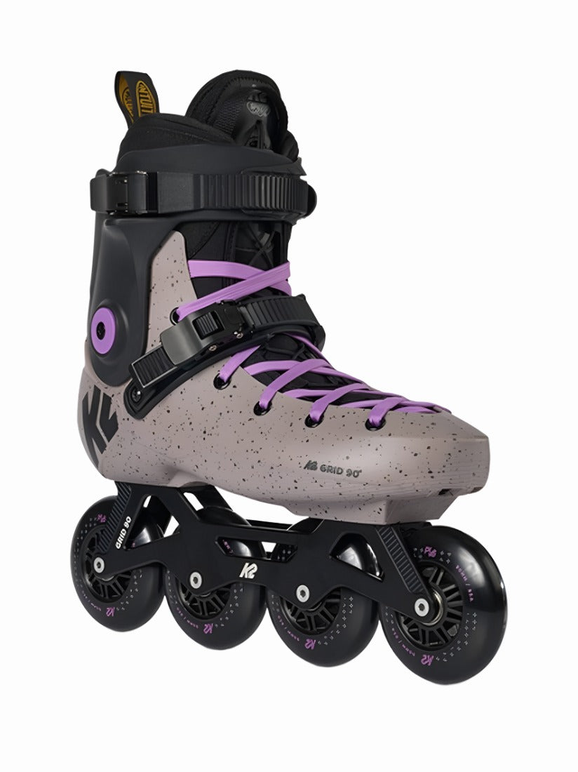 K2 Grid 90 Grey/Purple Rollerblades – World Of Wheelcraft