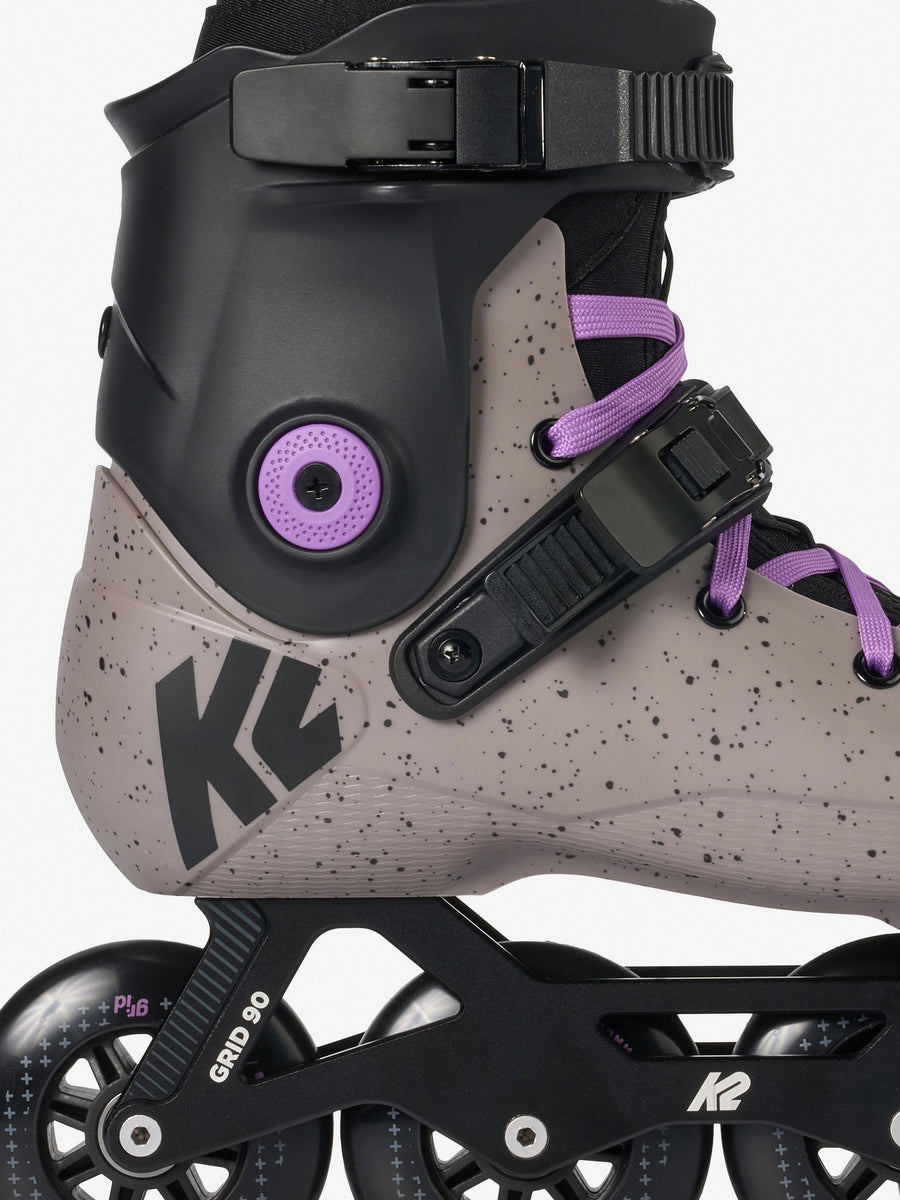 K2 Grid 90 Grey/Purple Rollerblades – World Of Wheelcraft