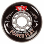 Kryptonics Powerplay Black 80mm 84a 4 Pack Rollerblade Wheels