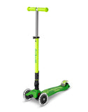 Micro Maxi Deluxe Foldable LED Parrot Green Scooter