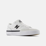 New Balance Numeric 417 Frankie Villani White Black Skateboard Shoes angled view