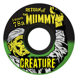 OJ x Creature Return Of The Mummy 54mm 78a Black Green Skateboard Wheels