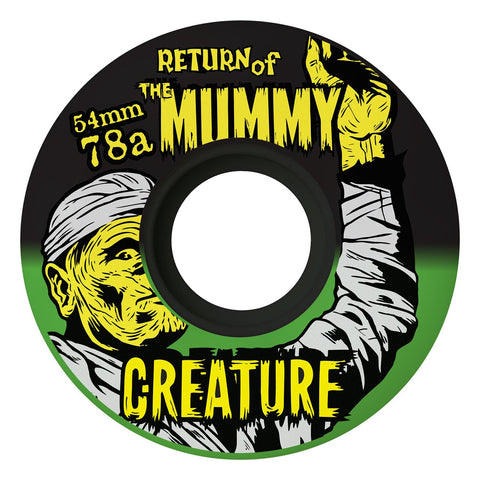 OJ x Creature Return Of The Mummy 54mm 78a Black Green Skateboard Wheels