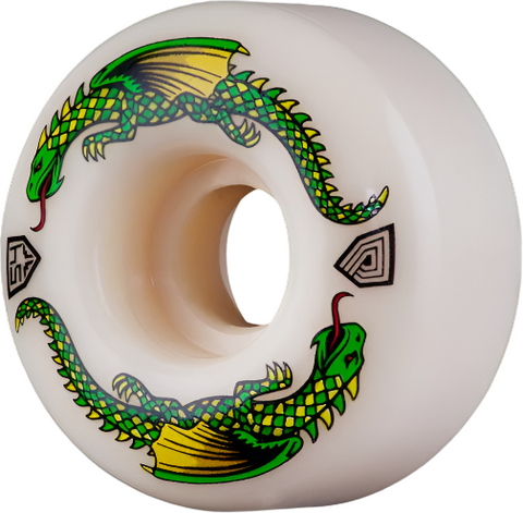 Powell Peralta Dragon White 54mm x 32mm 93a Skateboard Wheels