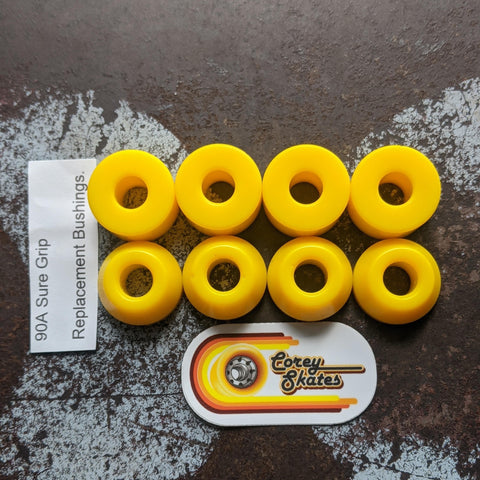 Corey Skates Yellow 90a Replacement Rollerskate Bushings Set