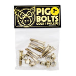 Pig 1" Gold Philips Skateboard Hardware