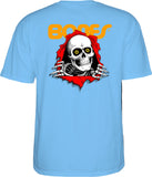 Powell Peralta Ripper Carolina Blue Youth Tee Back Shot