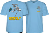 Powell Peralta Skate Skeleton Carolina Blue Tee