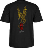 Powell Peralta Tee Anderson Black Youth Small Back