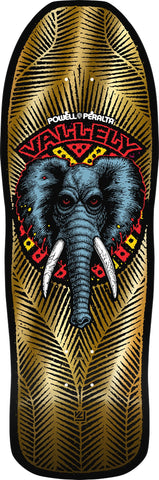 Powell Peralta Vallely Elephant Gold Foil 9.85" Skateboard Deck