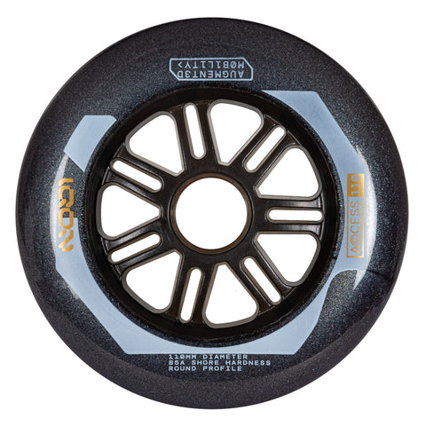 Iqon Access Dark Grey 110mm 85a 3 Pack Inline Wheels