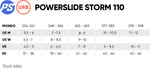 Powerslide Storm Black 110 Rollerblades Size Chart