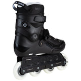 Powerslide Storm Black Rollerblades rear angled view