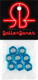 Rollerbones 8 Pack Axle Nuts Turquoise