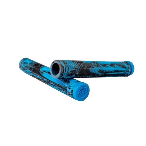 Root Industries Fractal Blue Black Scooter Grips