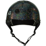S-One Lifer Black Gloss Glitter Helmet front view