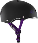 S-One Lifer Black Matte Purple Straps Helmet side view