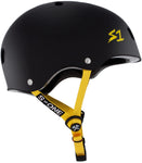 S-One Lifer Black Matte Yellow Straps Helmet side view