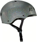 S-One Lifer Silver Glitter Helmet side view