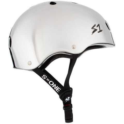 S-One Lifer Silver Mirror Helmet side view