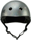 S-One Mega Lifer Silver Gloss Glitter Helmet Front