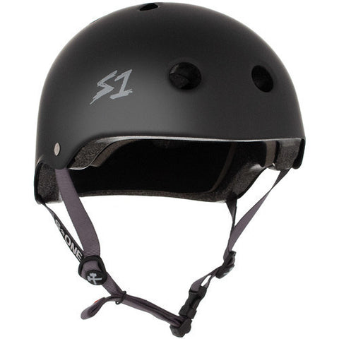 S One Lifer Black Matte Grey Straps Helmet