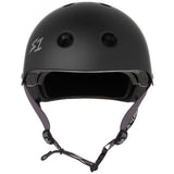 S One Lifer Black Matte Grey Straps Helmet front view