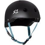 S One Lifer Black Matte Light Blue Straps Helmet